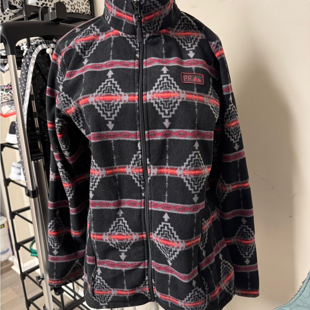 Ladies Performance Black Aztec Jacket Power River Outfitters Size Large